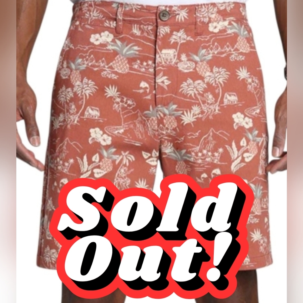 🚨SOLD 2/27 Jachs New York Bleecker Shorts Mens 34 Hawaiian Aloha Print Summer